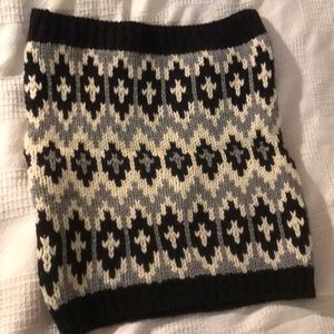 New Black gray white scarf